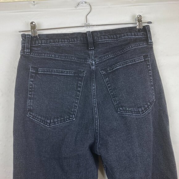 Abercrombie Fitch Womens sz 12 Ultra High Rise Ankle Straight Jeans Black - Picture 8 of 9